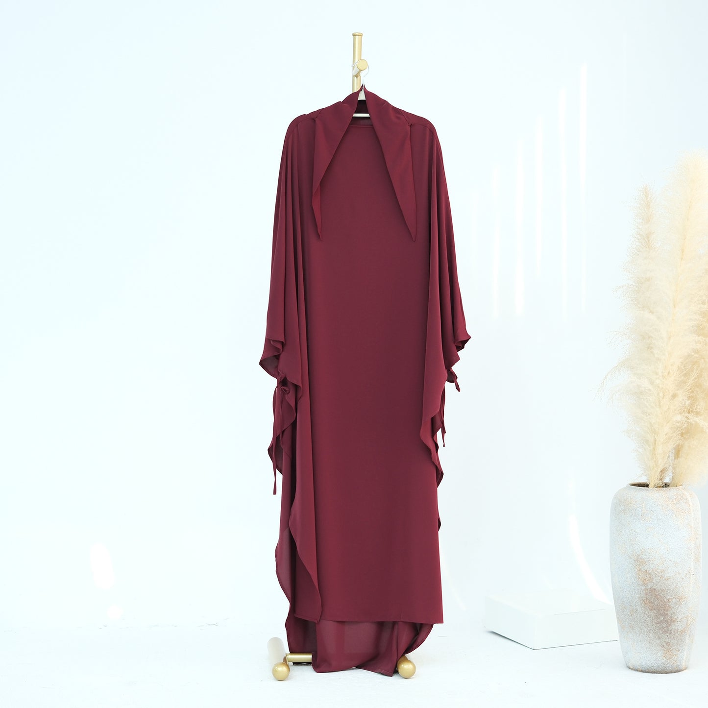 Jilbab Élégance Classique à Manches Nouées